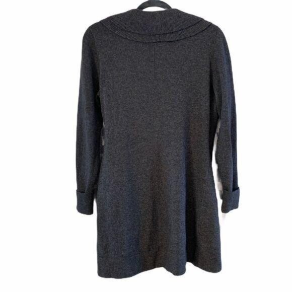 Lafayette 148 Cardigan Medium Wool/Cashmere Wrap Tie Ruffle Crossover Gr… - Picture 2 of 8